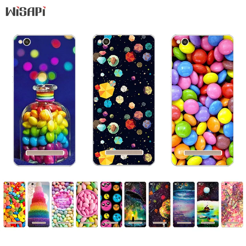 

Silicone For Xiaomi Redmi 4 Pro Phone Case for Redmi 4A 4X Shell Transparent for Hongmi 4 4S Bumper Cover Rainbow Candy Pattern