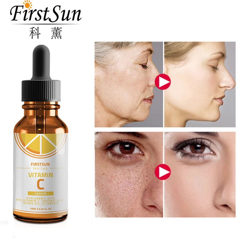 

Pure Vitamin C Anti Aging Facial Serum with Argireline Collagen Hyaluronic Acid Essence Anti Wrinkle Face Serum Remove Dark Spot