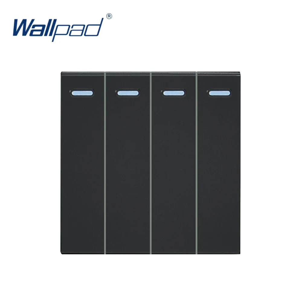 

Wallpad Luxury 4 Gang 2 Way Switch Function Key For Wall Push Button Switch White And Black Plastic Module Only