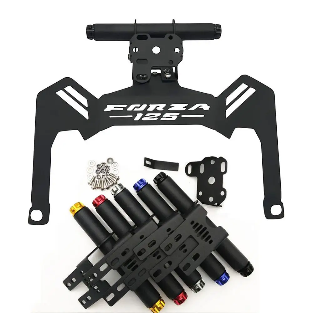 

with logo FORZA 125 2017 2018 2019 Motorcycle Modified For Honda Forza125 Front GPS Bracket Disc Brake Pump Cover Guard Holder