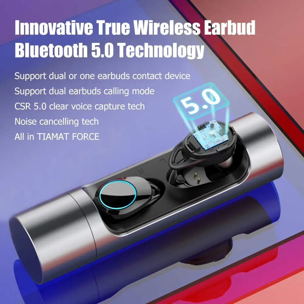 Bluetooth наушники Samload 5 Беспроводные стереонаушники IPX7 Водонепроницаемая