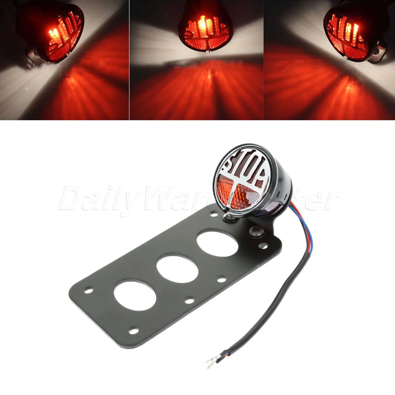 

Motorcycle Tail Brake Light Rear Stop Lamp Side Mount License Plate Bracket For Harley Davidson Sportster Motorcycle Accessories