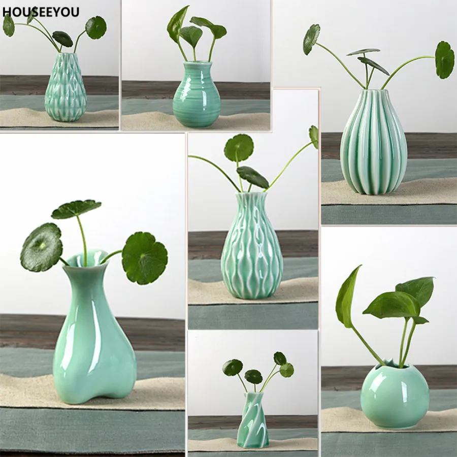 Classic Creative Irregular Ceramic Vases Exquisite Home Decor Small