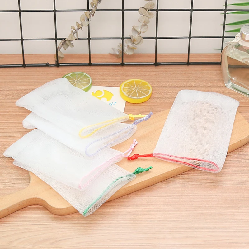 

New Facial Body Cleaning Soap Foaming Net Bubble Helper Mesh Cleanser Home Bath Washing Bathroom Accessories