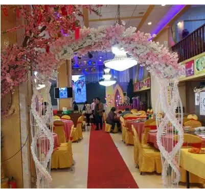 European arch frame iron arch rattan fancy frame wedding background forest series wedding props.