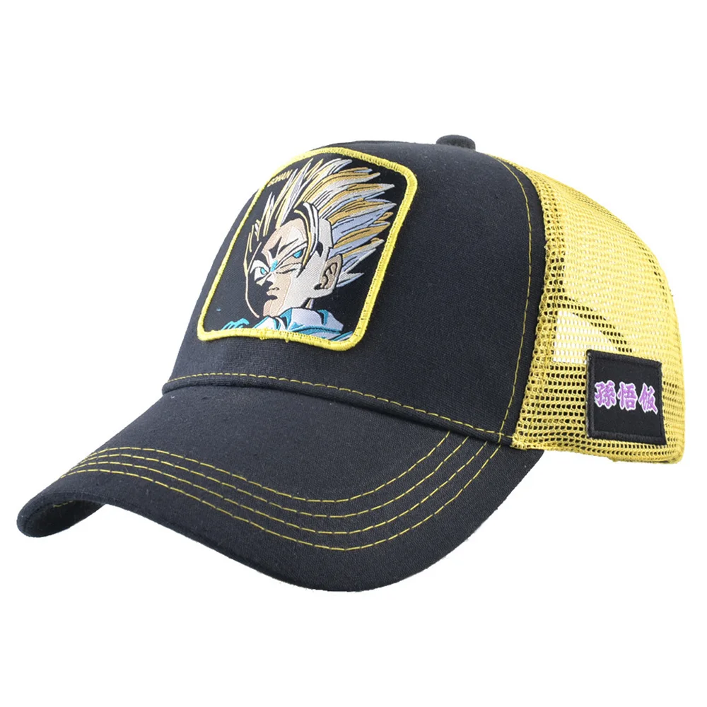 Аниме Dragon Ball Saiyan летние бейсболки Snapback для мужчин и женщин хип хоп хлопок сетка мужская шляпа Gorra Goku Sun бейсболка мода