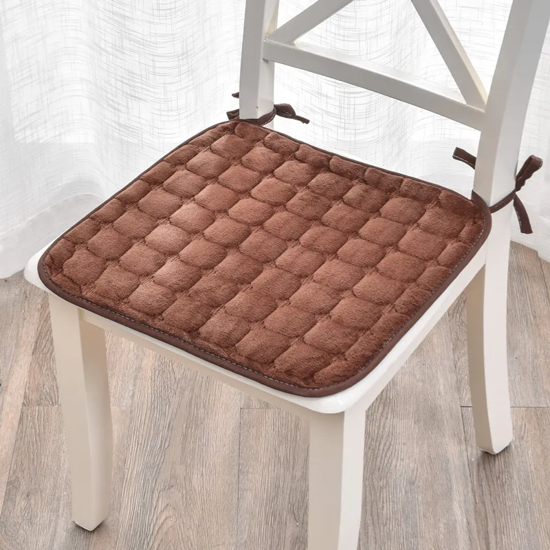

New Thickening Farley Velvet Seat Cushion Non-slip Chair Pad Super Soft Chair Cushion Can Be Fixed On Chair 40*40/45*45/50*50CM