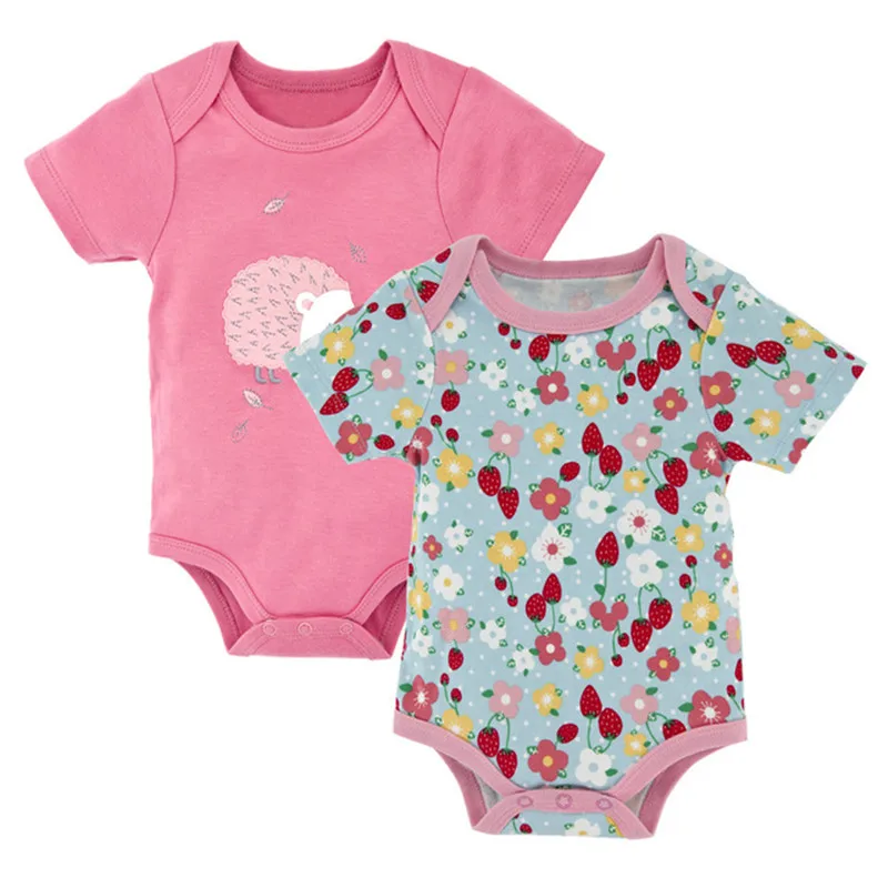 

Lovely Baby Girl Clothes 2019 Summer Infant Baby Girls Shorte Sleeve Jumpsuit Romper Clothes Cute Animals Baby boy clothes gifts