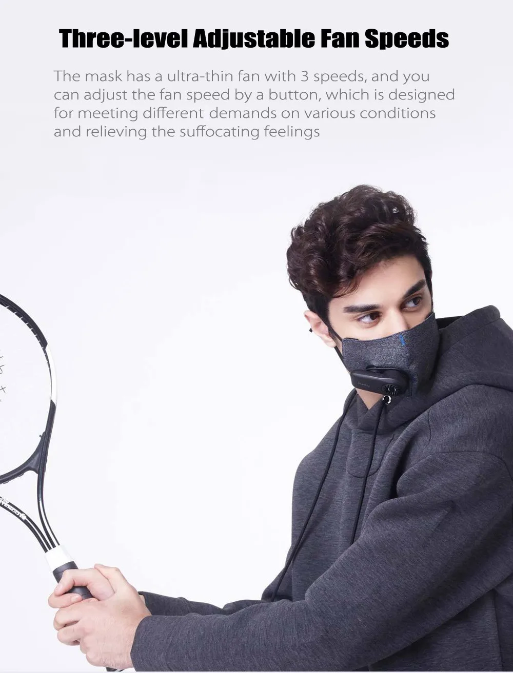 Xiaomi чисто анти-загрязнения воздуха спортивная маска с PM2.5 550 мАч перезаряжаемый фильтр Трехмерная структура очистки