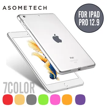 

12.9 Soft TPU Back Case colorful Transparent Cover For Apple Ipad pro 12.9 inch Tablets Crystal Flexible Protective shell coque