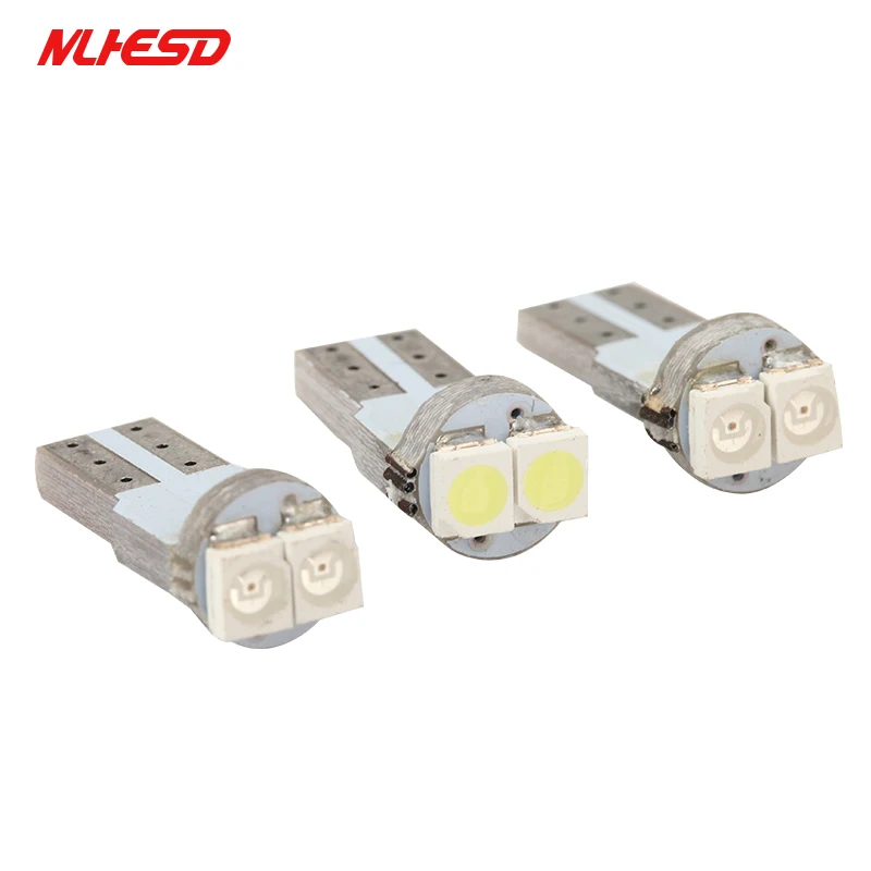 

10pcs T5 LED Dashboard Instrument Indicator Light Speed Wedge 3528 LED 2SMD PC74 12V Car Lamp Bulb White Red Green Blue Yellow