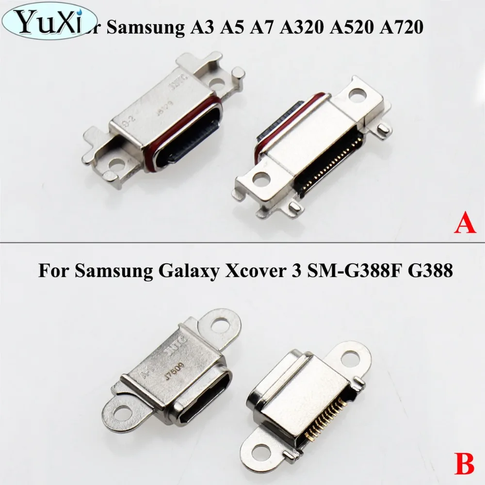 

YuXi For Samsung Galaxy Xcover 3 G388 A3 A5 A7 A320 A520 A720 jack Micro USB Connector Charging Port socket plug dock female