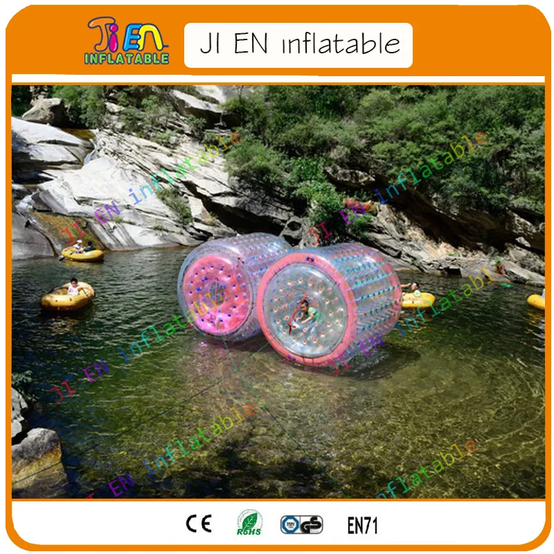 

Free Door Shipping 2m/2.5m long PVC Clear Inflatable Water Roller Water Walking Rolling Balls for Sale