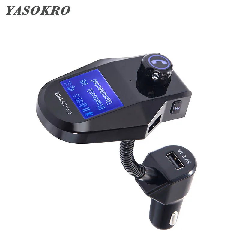 Yasokro fm-передатчик модулятор Автомобиль Bluetooth громкой связи с 3.1a Dual USB Автомобильное Зарядное устройство Аудиомагнитолы автомобильные