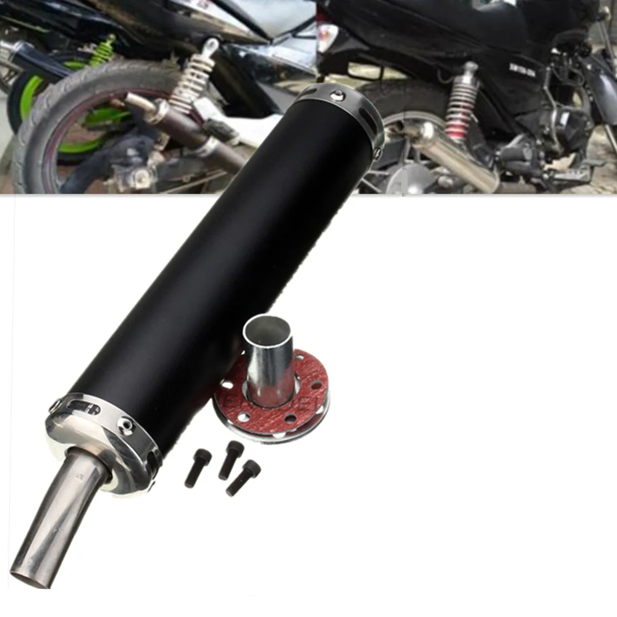 60x280 мм Универсальный 20 мм мотоциклетный гоночный глушитель выхлопной трубы прокладка глушителя 2 такта