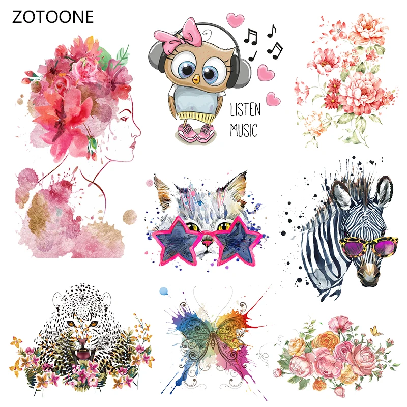 

ZOTOONE Iron on Transfer Patches on Clothing Diy Stripes Printed Patch Heat Transfer for Clothes Decoration Stickers for Kids G