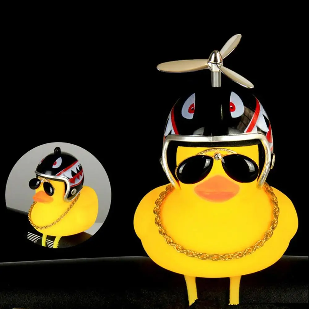 

Broken Duck Sunglasses Duck Bicycle Duck Bells Vibrating Motorized Duckling Wearing A Helmet Social Turbo Duck Horn Lights