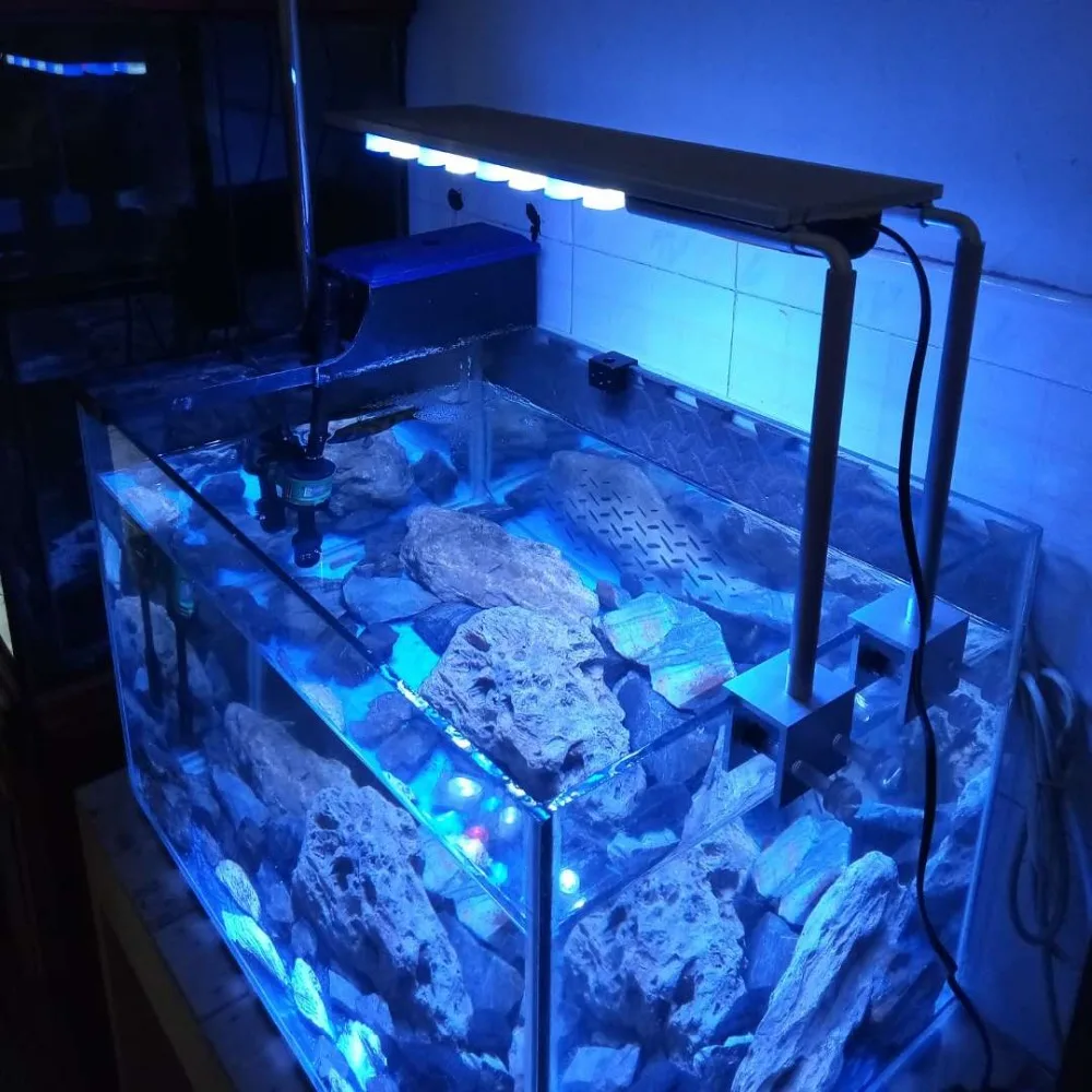 Настраиваемый светодиодный светильник для аквариума с кронштейном морской риф панельный Светодиодная лампа для аквариума с коралловыми рыбками водоросли sps lps растут