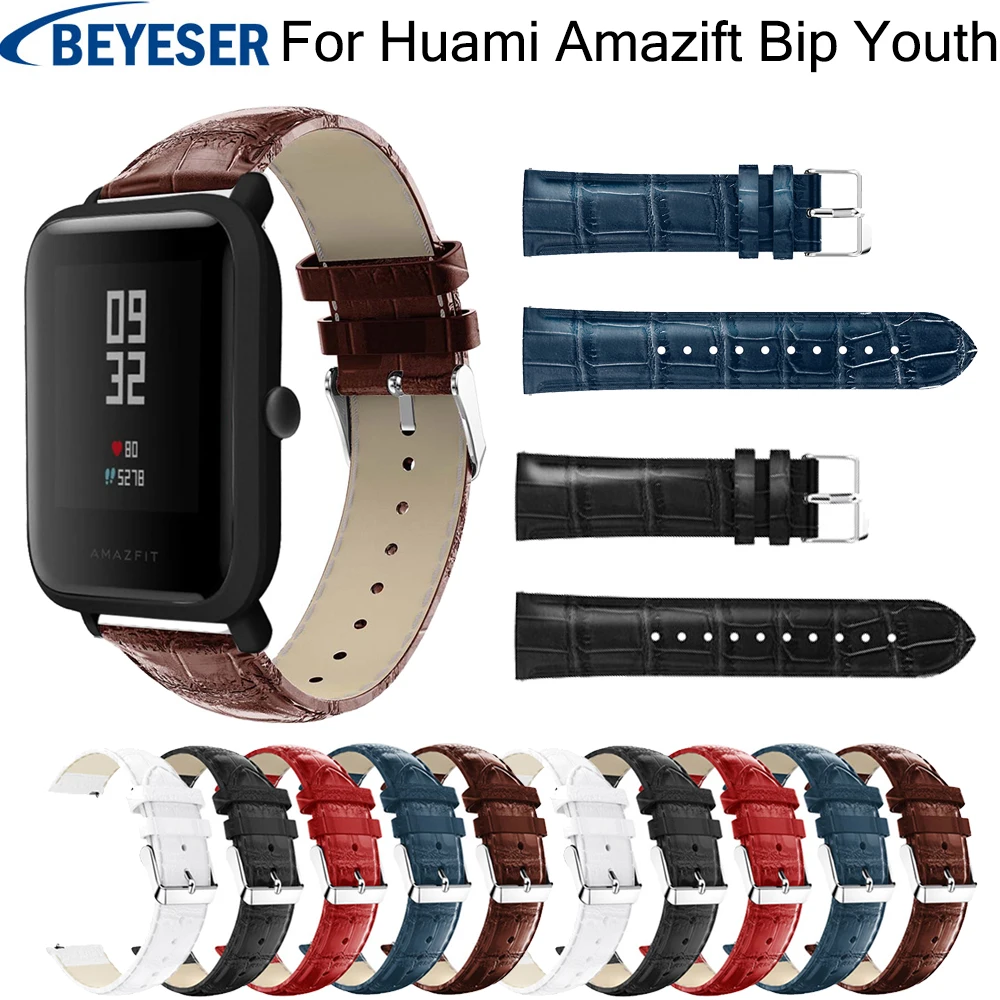 

Leather band for Xiaomi Huami Amazfit Bit Bip youth strap 20mm watch band for Samsung galaxy watch 42 mm watchstrap for Gear S2