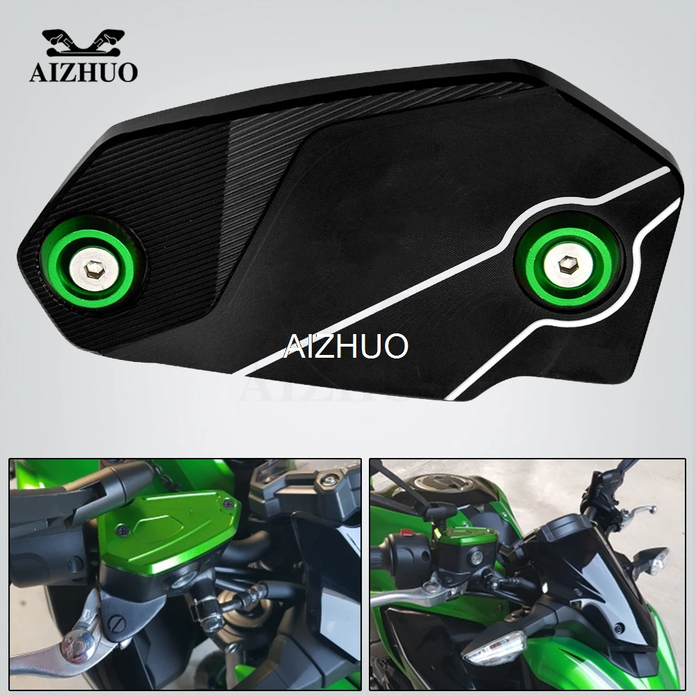 

Motorcycle Brake Fluid Reservoir Tank Cover CNC Aluminum Brake Fluid Reservoir Cap FOR KAWASAKI Z800 Z 800 2013 2014 2015 2016