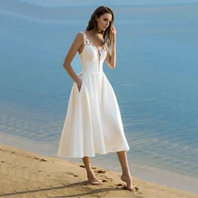 Verngo простое вечернее платье, винтажное короткое официальное платье длиной до середины икры с v-образным вырезом цвета слоновой кости/белые вечерние платья Abendkleider