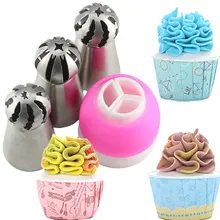 Mujiang 3 шт. из нержавеющей стали русские насадки Сферический шар Обледенение Кондитерские Советы DIY украшения торта выпечки Кондитерские инструменты