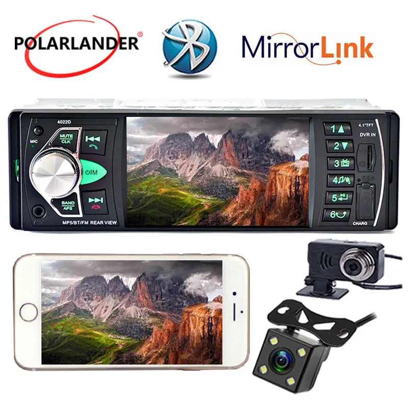 1 Din W/DVR автомобильное радио аудио 12V 4 ''FM Bluetooth DVR/камера вход Зеркало Ссылка для