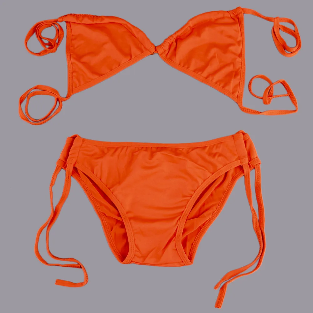 Женский сексуальный Бразильский бикини, пляжная одежда, купальный костюм, комплект для плавания, Купальный топ, треугольный бюстгальтер, плавки, пляжная одежда