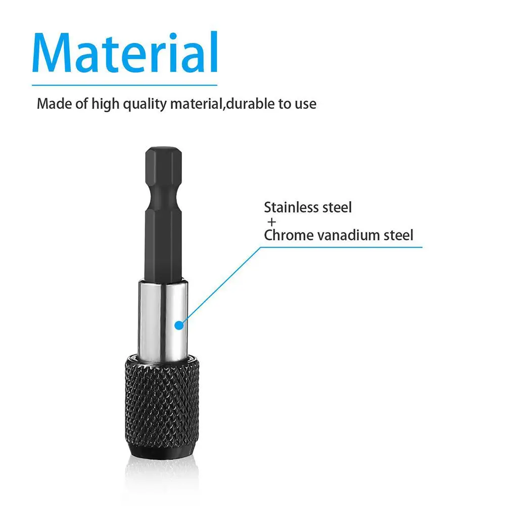 Adeeing 3Pcs магнетический дополнение к отвертке Quick Release 1/4in Шестигранная держатель хвостовика сверла по металлу