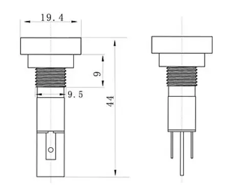 drawing of pilot lamp