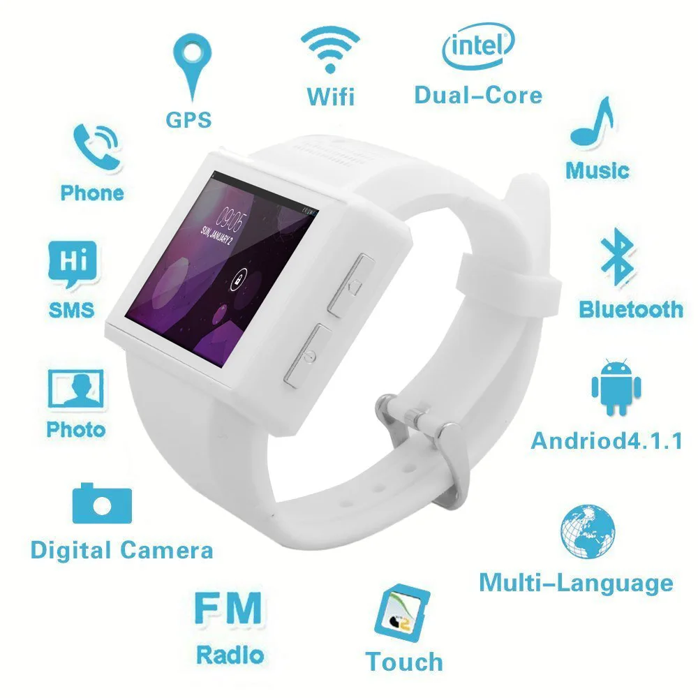 Android Смарт часы мобильный телефон Bluetooth 2 0 ''экран 2.0MP WiFi GPS для iPhone 8/7/7 Plus/6 S/6 S