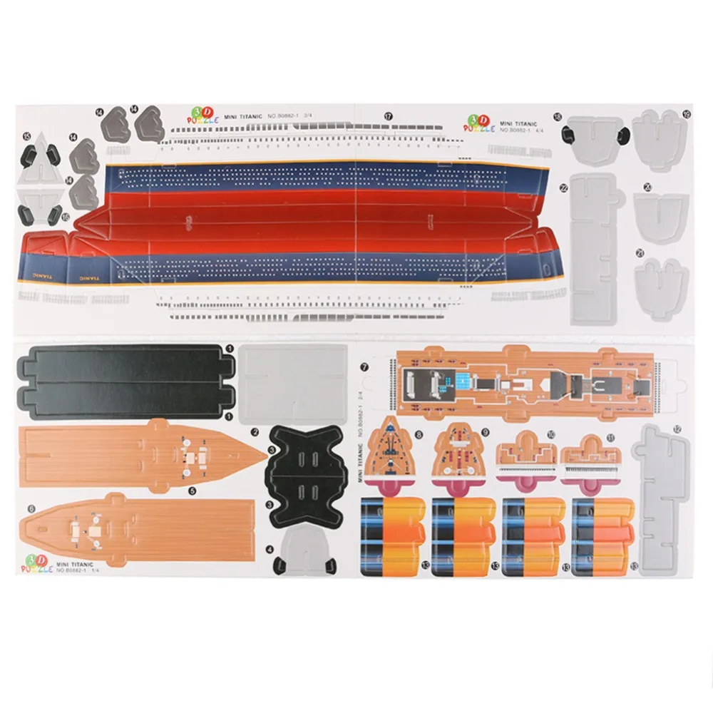 Титаник из бумаги своими руками схема для детей