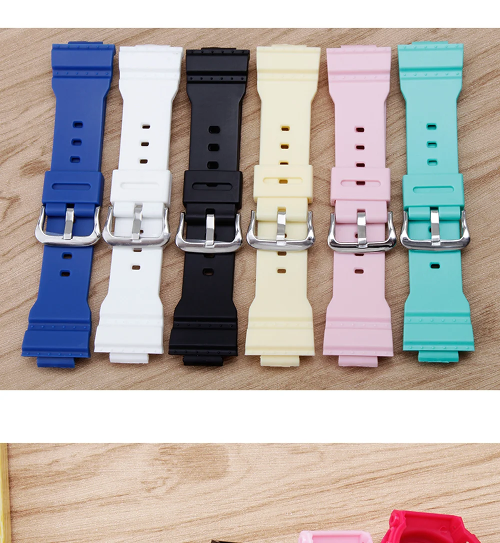 PEIYI Silicone Watchband Replacement Casio BABY-G BA-110 111 112 3A 4A2 Rubber Strap Sports Waterproof Lady Watch Chain