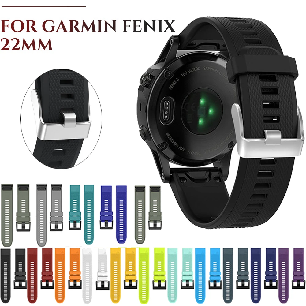Ремешок силиконовый для смарт часов Garmin Fenix 5/5Plus/Forerunner 935 945 22 мм|Смарт-аксессуары| |