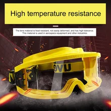 UVEX защитные очки Анти-туман Анти-воздействие химических труда защитные очки желтая рамка прозрачный ПК линзы очки 9301613