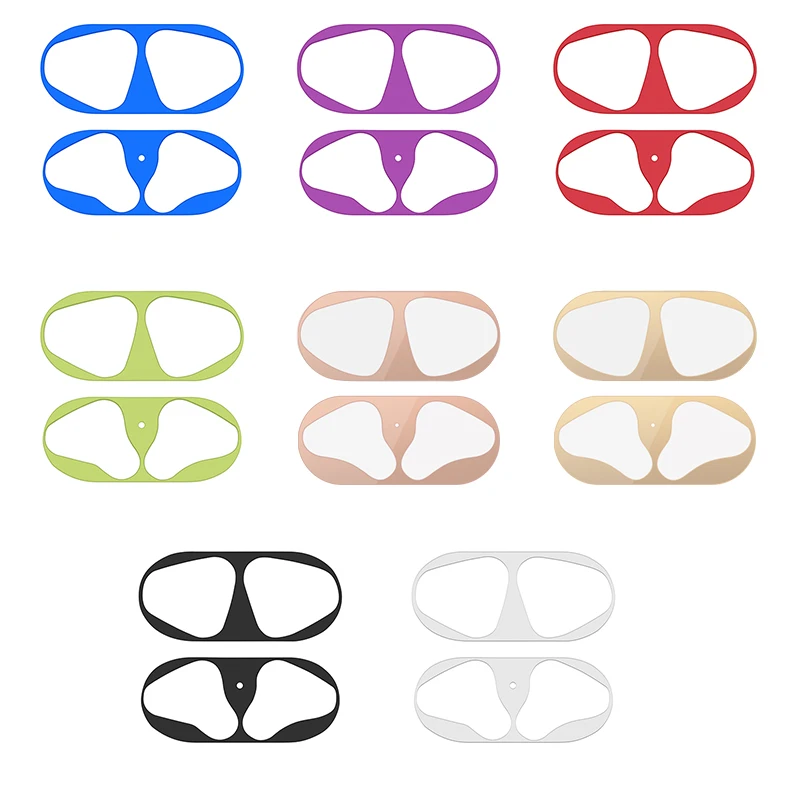 

Metal Dust Guard Protective Sticker For Apple AirPods 1 Ultra Thin Sticker Anti-dirt Skin Cover For AirPods Accessories Kits