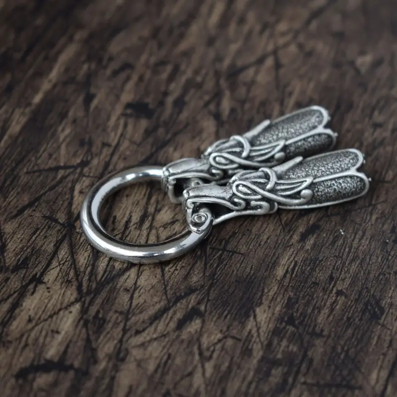 style Нордический кельтский Дракон бусины Винтаж античное серебро Сделай своими руками делая бисер викинга(диаметр отверстия около 6 мм - Цвет: style