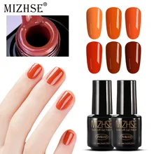 7 MIZHSE ML UV Gel Unha Polonês LEVOU Lâmpada Gel Laca Polonês Gel Cores Puras Semi Permanente Verniz Gel Unhas top Coat Base de cartilha(China)