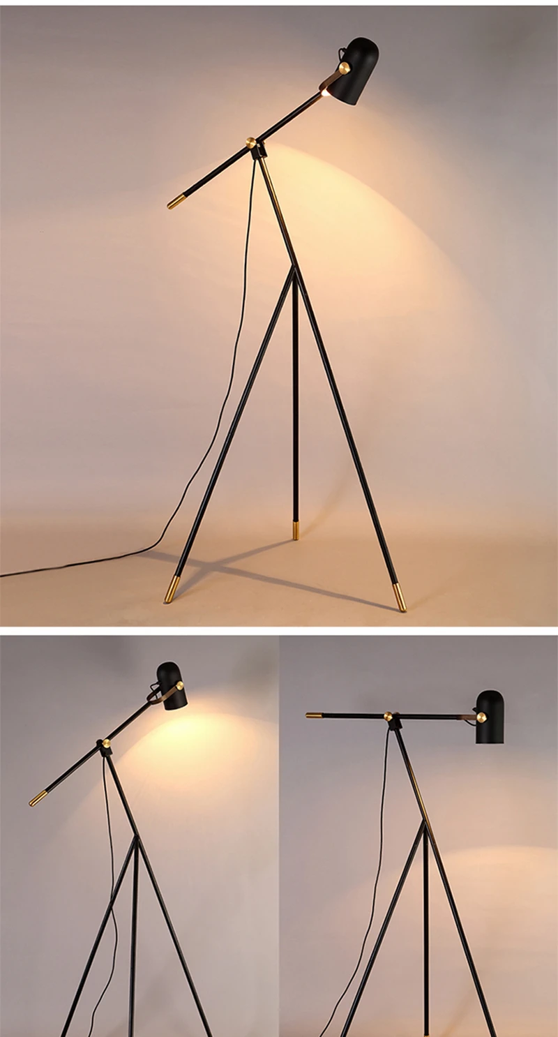 Скандинавский регулируемый светодиодный напольный светильник, современный, для гостиной, треугольник, длинная стойка, светильник, прикроватный, для помещений, напольный светильник, ing E27, 3 Вт, светодиодный светильник