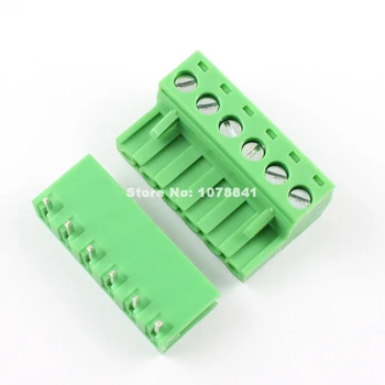 

50 Pcs Per Lot 5.08mm Pitch Right Angle 6 pin 6 way Screw Terminal Block Plug Connector
