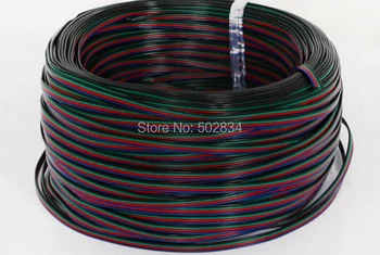 

20m 4-Pin 4P LED RGB Extension Wire Connector Cable Cord For 3528 5050 RGB LED Strip 22AWG