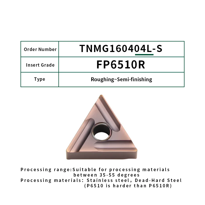 FivePears 10 шт. TNMG160404/TNMG160412/08 внешние токарные инструменты FP6510R токарный станок с ЧПУ резак инструмент