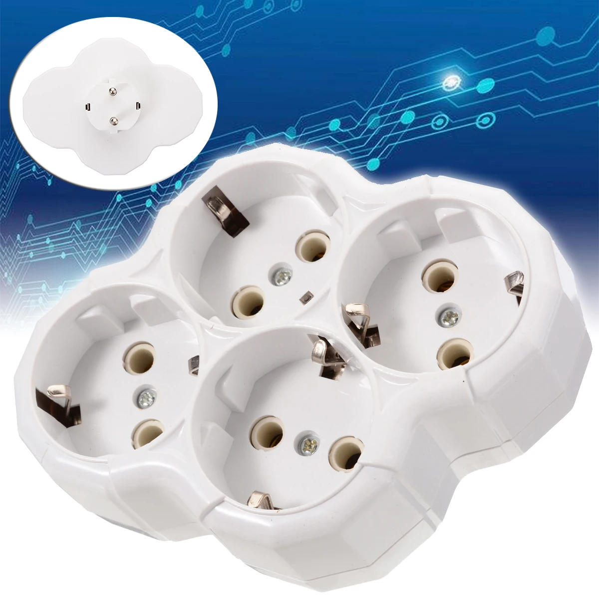 

1pc European Type Conversion Plug EU Standard Power Adapter Socket 16A Travel Plugs 110-250V