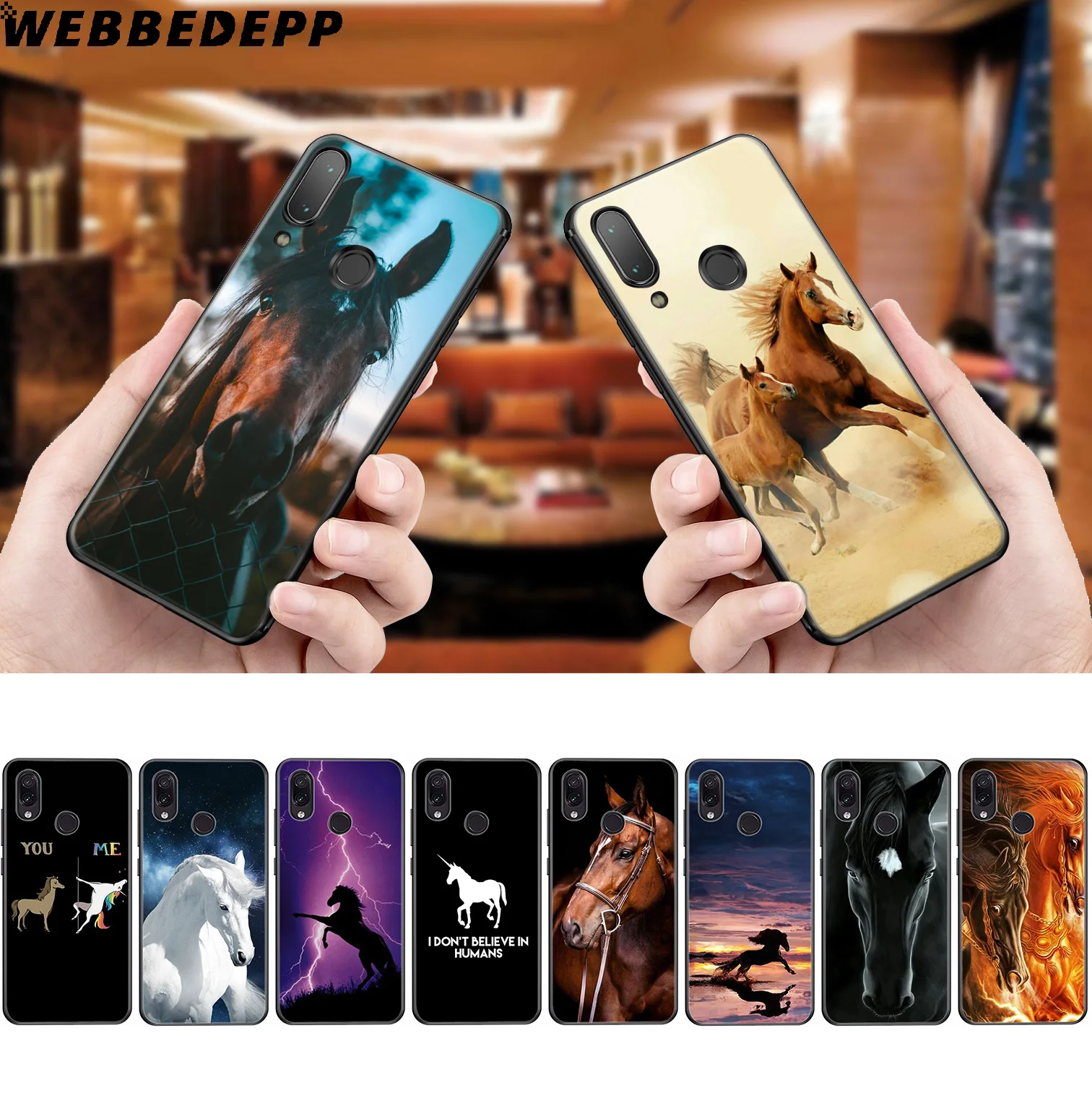 Мягкий чехол WEBBEDEPP Running Horse для Xiaomi Redmi K20 7A 4A 4X 5 5A 6 6A S2 Note 8 4 7 Pro Plus Prime |