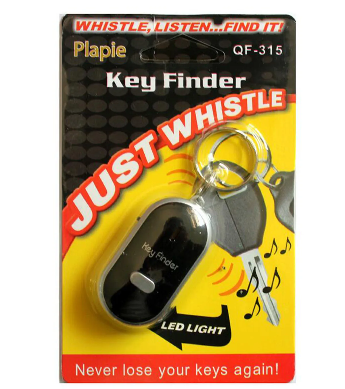 Wireless Whistle Key Finder Keychain For Women Men Anti-Lost Device Keyrings Electronic Anti-Theft Ellipse Plastic Key Search