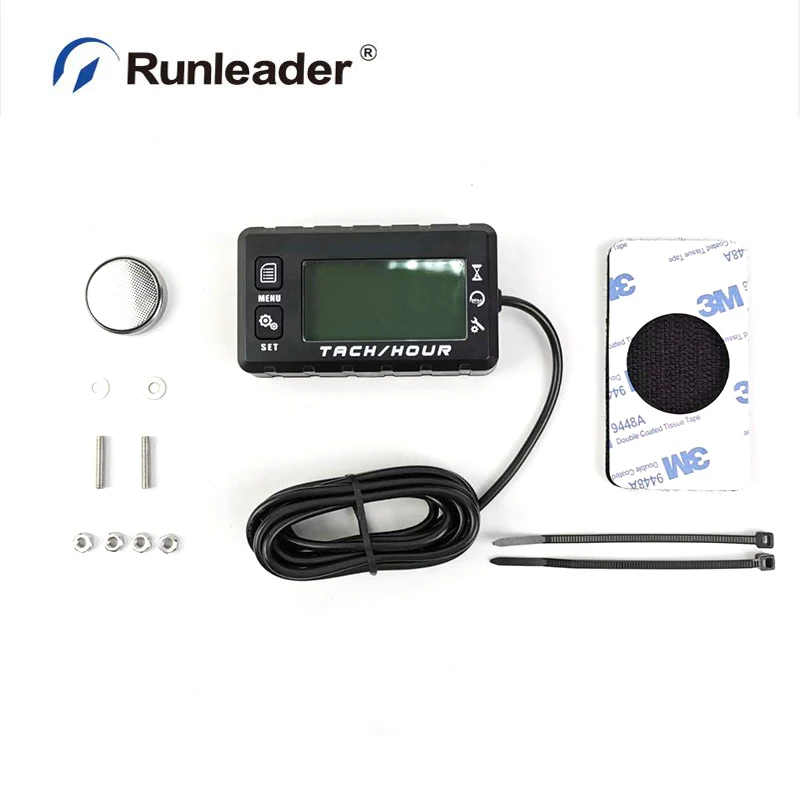 Runleader цифровой индуктивный тахометр мотоцикл тач счетчик часов корабль Тахометр