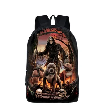 

16 Inch Street Rock Backpack Men Women Punk Backpack Skull Backpacks For Teenager Girls Boys School Bags Hip Hop Daily Backpacks