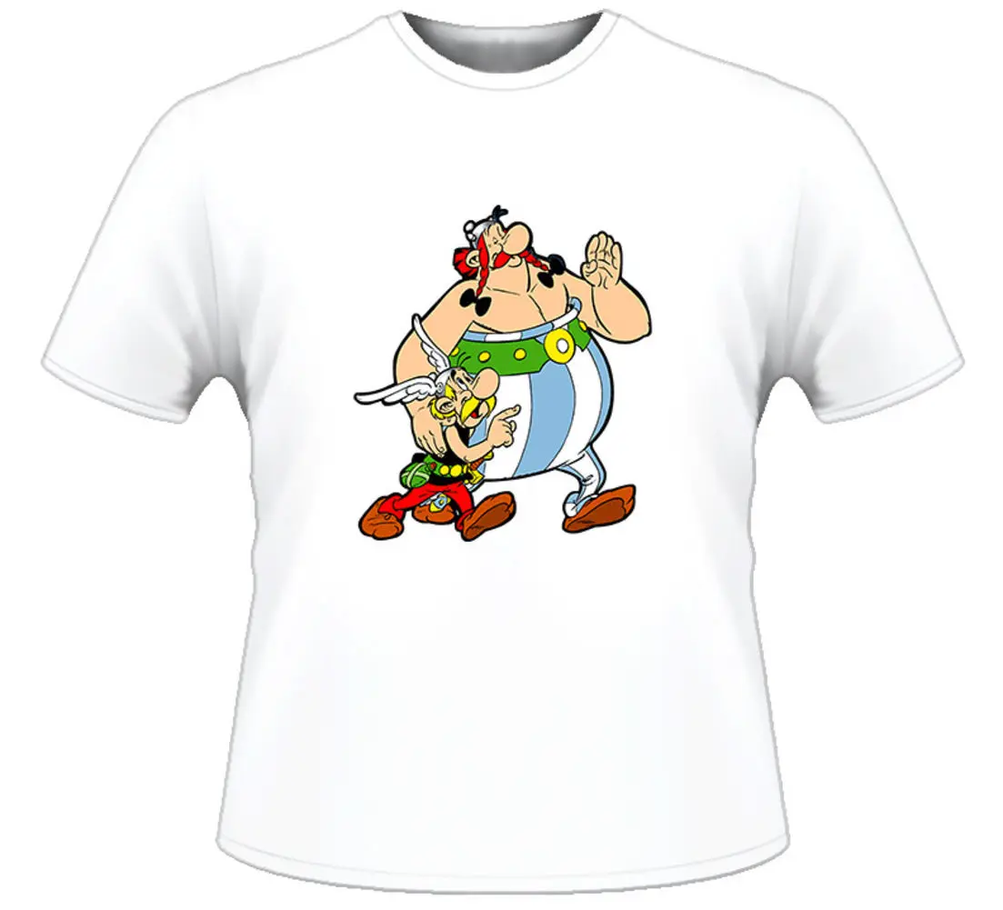 Asterix and Obelix Cartoon Comic T Shirt Summer Men'S Fashion Tee Comfortable Casual Short Sleeve TEE Hip Hop Funny | Мужская одежда
