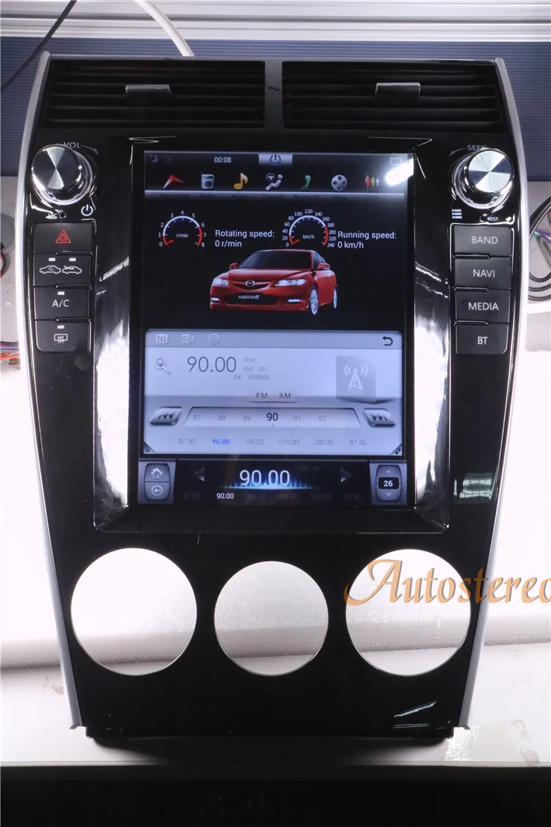 Perfect Android 7.1 Tesla style Car no DVD Player GPS Navigation For Mazda6 2002-2008 radio tape recorder stereo headunit multimedia IPS 10