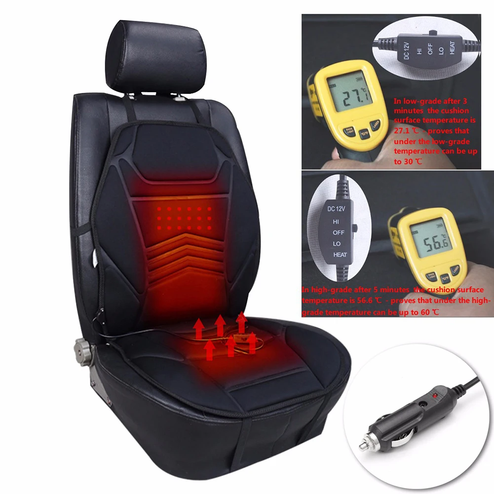 12V Heated Car Seat Heater Warmer Cushion Cover Seat Winter Household